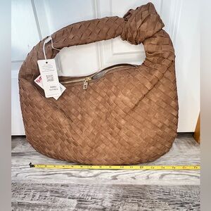 Urban Expressions Brown Woven Shoulder Bag